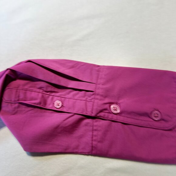 💖 Banana Republic Bold Pink  100% Cotton Button-Down – Effortless Chic Size M💐 - Picture 6 of 12